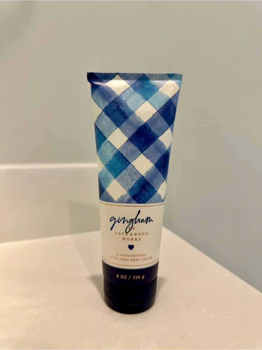 Bath & Body Works Gingham Ultra Shea Body Cream - Blue and White